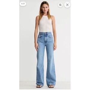 Smythe Owl High Rise Bootcut Jeans Colorado Blue Size 26 Design Sample ($395)